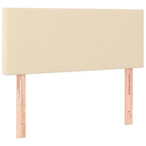 vidaXL Cabeceira de cama tecido 80x5x78/88 cm creme