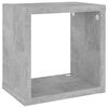 vidaXL Prateleiras parede forma de cubo 4 pcs 22x15x22cm cinza cimento