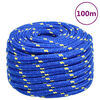 vidaXL Corda de barco 20 mm 100 m polipropileno azul