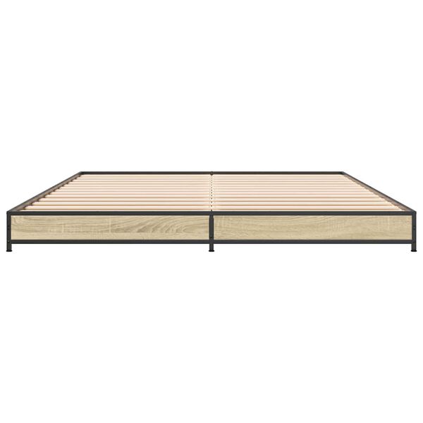 vidaXL Estrutura de cama 120x200 cm derivados madeira/metal