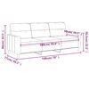vidaXL Sof&aacute; de 3 lugares 180 cm tecido cinza-escuro