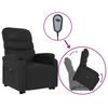 vidaXL Poltrona massagens elevat&oacute;ria couro artificial preto