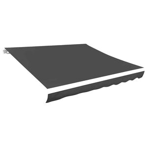 vidaXL Tecido de substitui&ccedil;&atilde;o para toldo cinzento 300x250 cm poli&eacute;ster