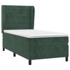 vidaXL Cama com molas/colch&atilde;o 100x200 cm veludo verde-escuro