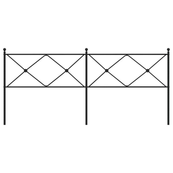 vidaXL Cabeceira de substitui&ccedil;&atilde;o 193 cm metal preto