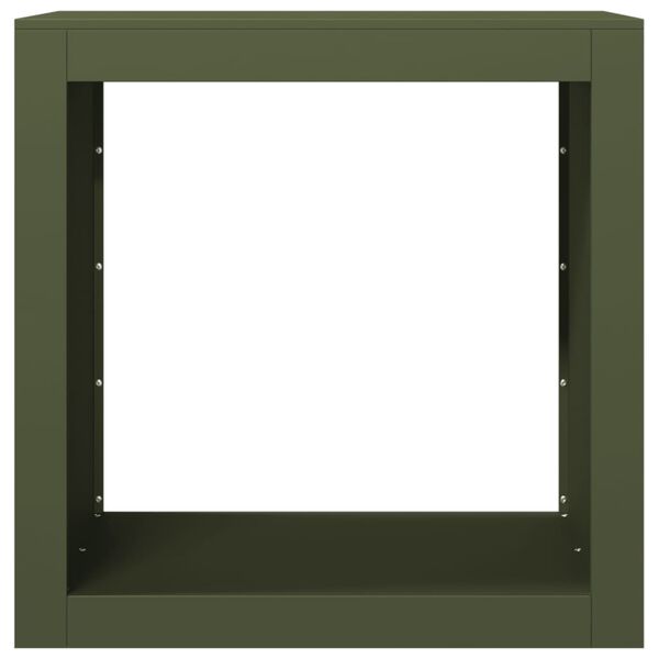 vidaXL Suporte para lenha 60x40x60 cm a&ccedil;o verde