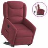 vidaXL Poltrona reclin&aacute;vel elevat&oacute;ria tecido vermelho tinto