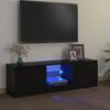 vidaXL M&oacute;vel de TV com luzes LED 120x30x36 cm preto
