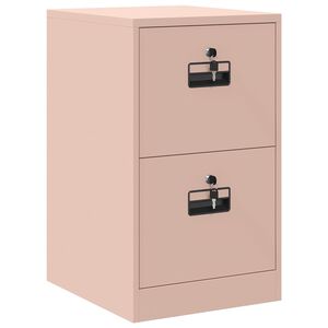 vidaXL Arm&aacute;rio de Arquivo Rosa 44 x 50 x 74,5 cm A&ccedil;o Laminado a Frio