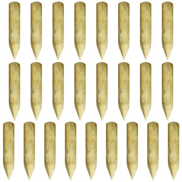 vidaXL Bordadura com postes para jardim 25 pcs 5x30 cm