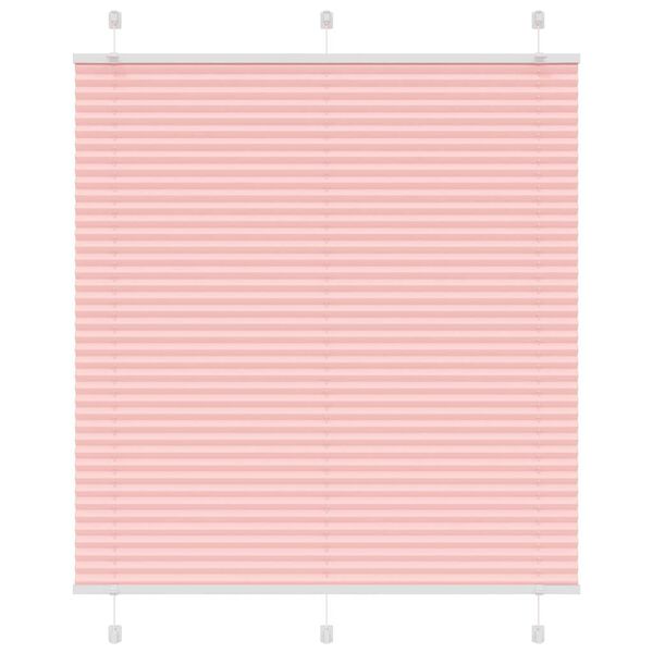 vidaXL Rosa Plissada Cega 115x150 cm Largura Tecido 114,4cm Poli&eacute;ster