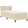 vidaXL Cama Box com colch&atilde;o com cabeceira Creme 200 x 80 cm Poli&eacute;ster