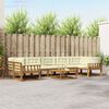 vidaXL Conjunto de Sof&aacute;s para Exterior 8 pcs Natural e Creme