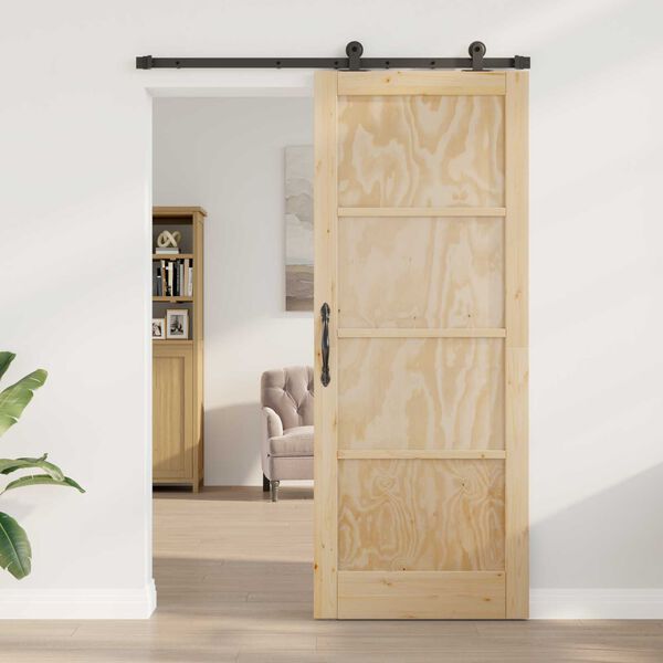 vidaXL Porta Deslizante ORKDAL Castanho 83 x 211 cm