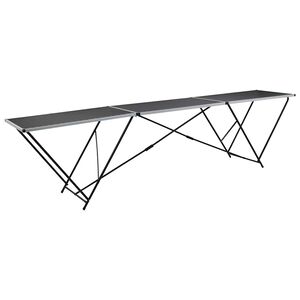 vidaXL Mesa/bancada de trabalho dobr&aacute;vel MDF e alum&iacute;nio 300x60x78 cm
