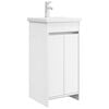 vidaXL Gabinete de banheiro com pia Branco 42 x 40 x 84,5 cm
