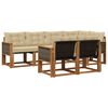 vidaXL Conjunto de Sof&aacute;s para Exterior 7 pcs Natural e Bege