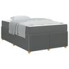 vidaXL Estrutura da Cama com colch&atilde;o Cinza Escuro 120 x 190 cm tecido