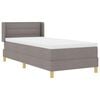 vidaXL Cama Box Cinzento-acastanhado 200 x 100 cm Poli&eacute;ster