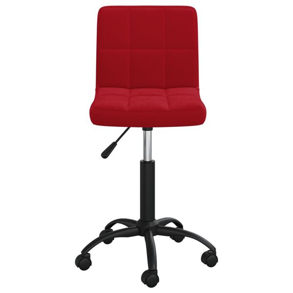 vidaXL Cadeiras de jantar giratórias 2 pcs veludo vermelho tinto