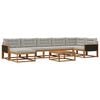 vidaXL Conjunto de Sof&aacute;s para Exterior 8 pcs Natural e Cinzento-Claro