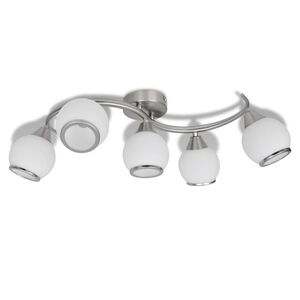 Candeeiro teto com tonalidades vidro em barra ondulada