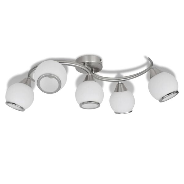 Candeeiro teto com tonalidades vidro em barra ondulada