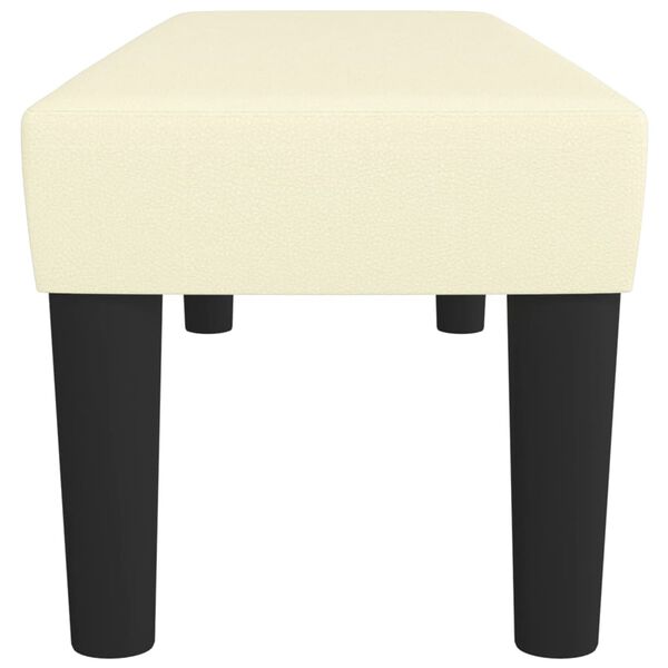 vidaXL Banco 100x30x30 cm couro artificial cor creme