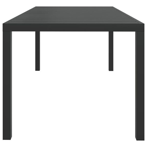 vidaXL Mesa de jardim em alumínio e WPC 185x90x74 cm preto