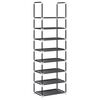 vidaXL Sapateira 8 camadas 44x28x145 cm tecido n&atilde;o tecido preto