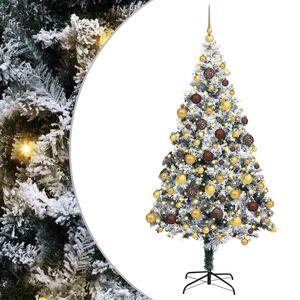 vidaXL &Aacute;rvore de Natal Artificial Branco 180 cm PVC, A&ccedil;o e Pl&aacute;stico