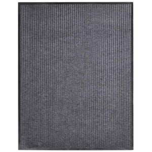 vidaXL Tapete de porta cinzento 117x220 cm PVC