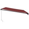 vidaXL Toldo retr&aacute;til manual com luzes LED 500x350 cm bord&ocirc;