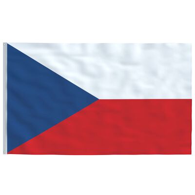 vidaXL Bandeira da República Checa e mastro 5,55 m alumínio