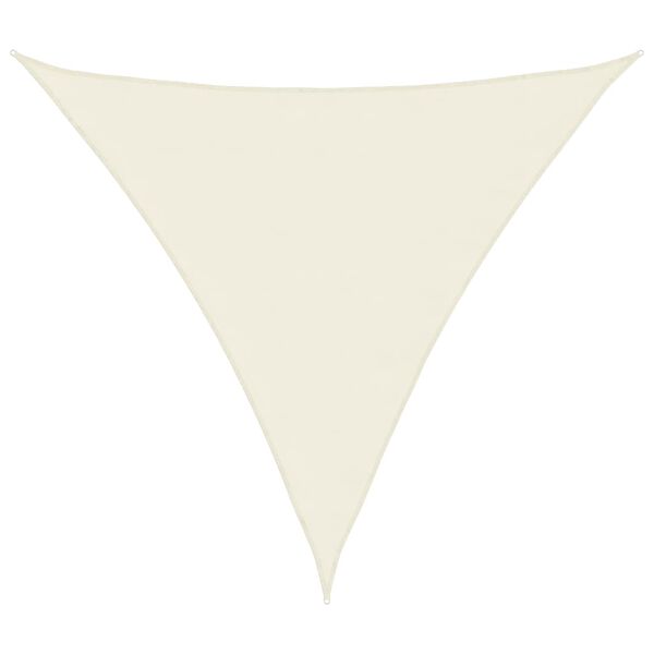 vidaXL Para-sol est. vela tecido oxford triang. 4,5x4,5x4,5m cor creme