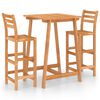vidaXL 3 pcs conjunto de bar para exterior madeira de ac&aacute;cia maci&ccedil;a