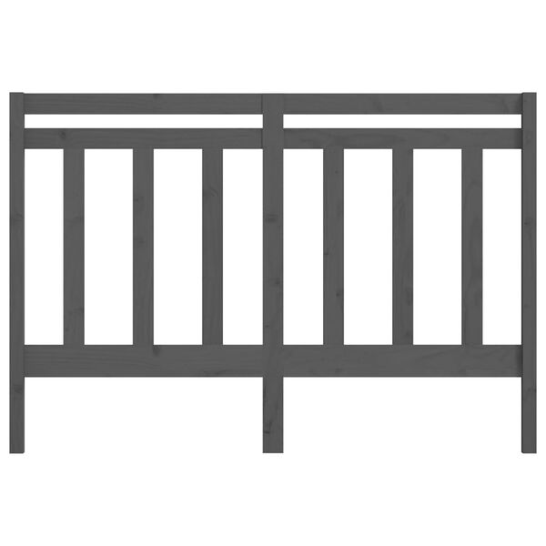 vidaXL Cabeceira de cama 146x4x100 cm pinho maci&ccedil;o cinzento
