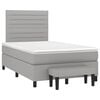 vidaXL Cama boxspring com colch&atilde;o 120x190 cm tecido cinzento-claro