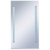 vidaXL Espelho de parede LED c/ prateleira para casa de banho 60x100cm
