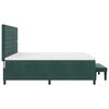 vidaXL Cama Box com colch&atilde;o Verde-escuro 200 x 200 cm Veludo