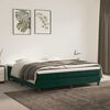 vidaXL Estrutura de cama com molas 180x200 cm veludo verde-escuro