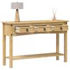 vidaXL Mesa de console "Corona" 114x34,5x73 cm Madeira maciça de pinho