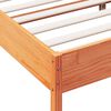 vidaXL Cama sem colch&atilde;o 120x190 cm madeira pinho maci&ccedil;a castanho-mel