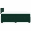 vidaXL Cama boxspring com colch&atilde;o 120x200 cm veludo verde-escuro