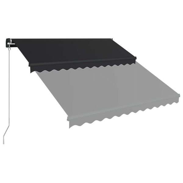 vidaXL Toldo retr&aacute;til manual 300x250 cm antracite