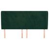 vidaXL Cabeceira cama c/ abas veludo 163x23x118/128 cm verde-escuro