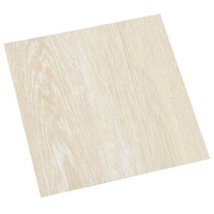 vidaXL Pranchas de Piso Branco e Bege 5,11 m&sup2; 55 unid. PVC