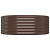vidaXL Canteiro elevado jardim 322x100x36 a&ccedil;o galvanizado castanho