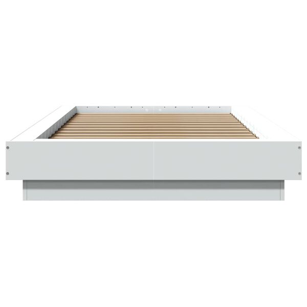 vidaXL Estrutura de cama 100x200 cm derivados de madeira branco