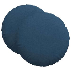 vidaXL Almofadas de Assento 2 pcs Azul &Oslash;80 x 29 cm tecido